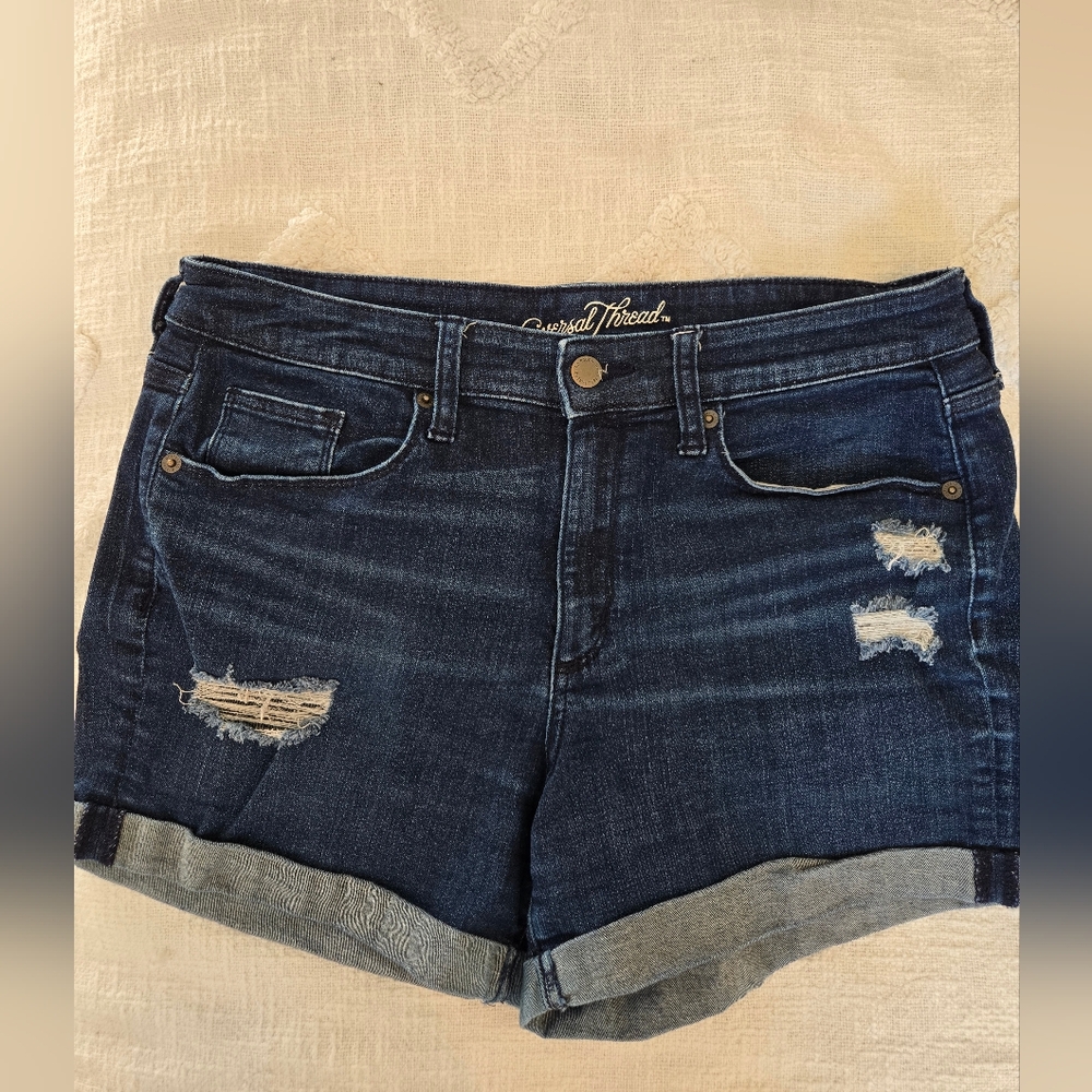 High Rise Denim Shorts - Picture 2 of 4